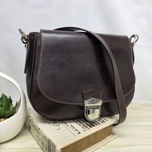 Made In Italy, Borse In Pelle, Dark Brown Leather Crossbody